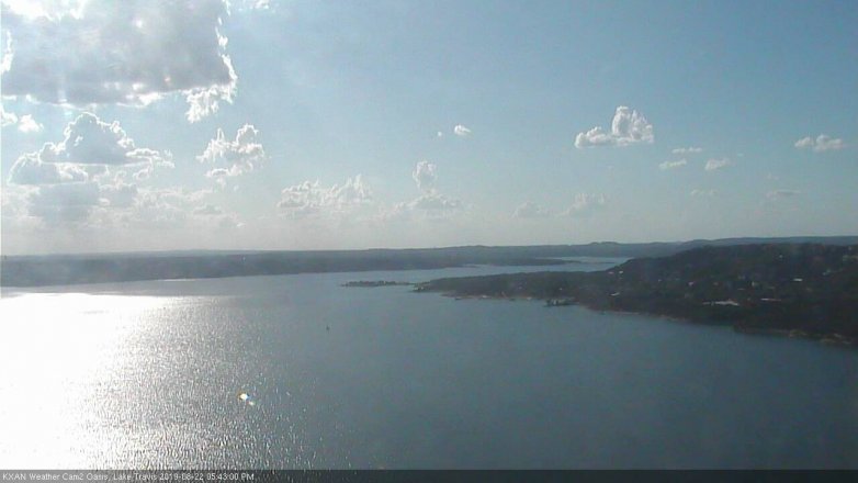 Lake Travis webcam, August 22, 2019 4:45 PM CT