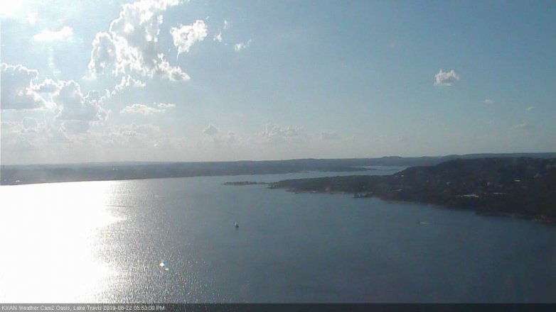 Lake Travis webcam, August 22, 2019 4:55 PM CT