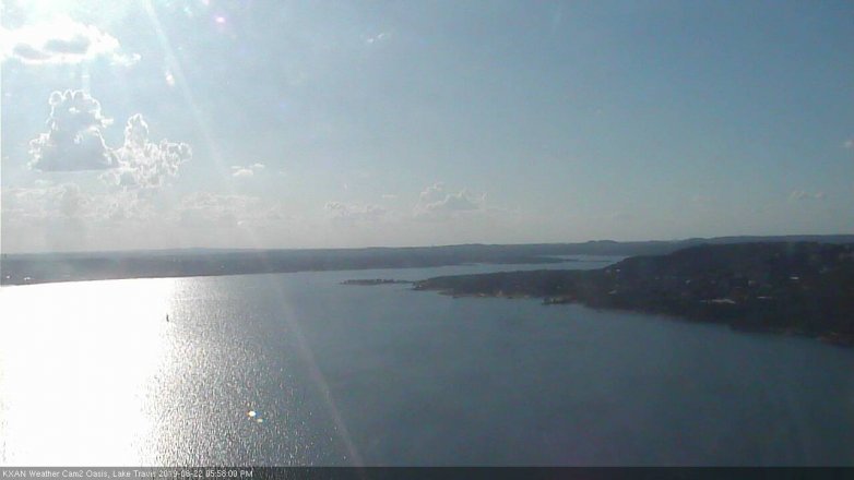 Lake Travis webcam, August 22, 2019 5:00 PM CT