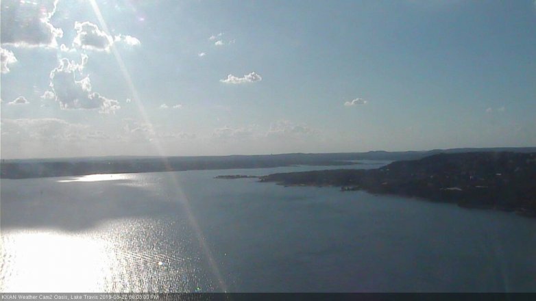 Lake Travis webcam, August 22, 2019 5:05 PM CT