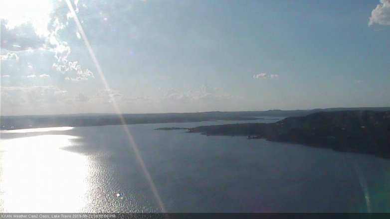 Lake Travis webcam, August 22, 2019 5:10 PM CT