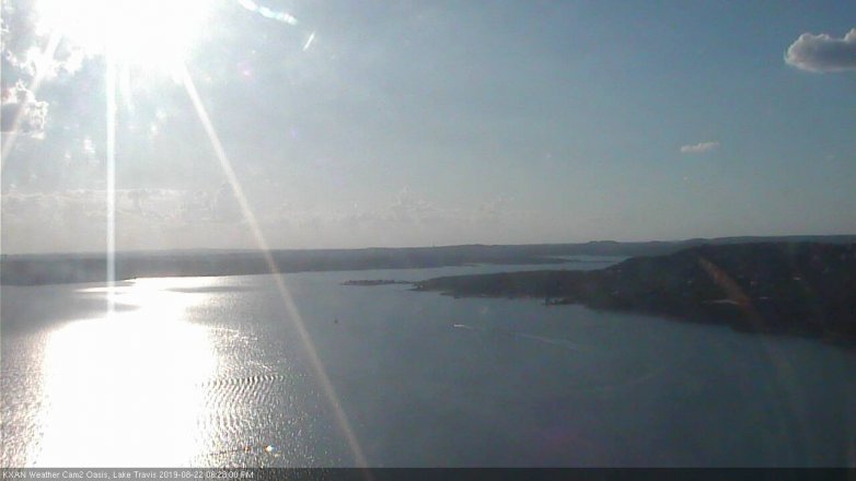 Lake Travis webcam, August 22, 2019 5:25 PM CT