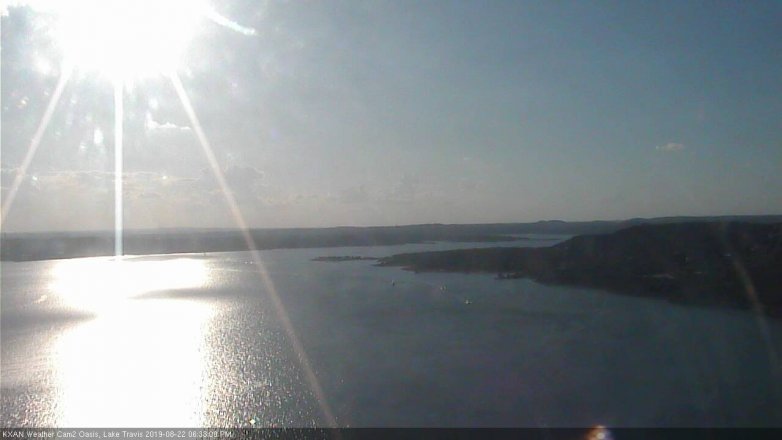 Lake Travis webcam, August 22, 2019 5:35 PM CT