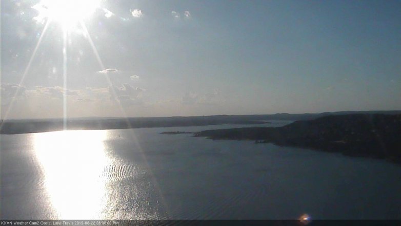 Lake Travis webcam, August 22, 2019 5:40 PM CT