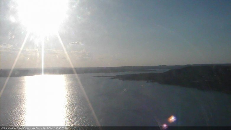 Lake Travis webcam, August 22, 2019 5:50 PM CT