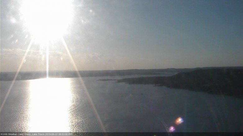 Lake Travis webcam, August 22, 2019 5:55 PM CT