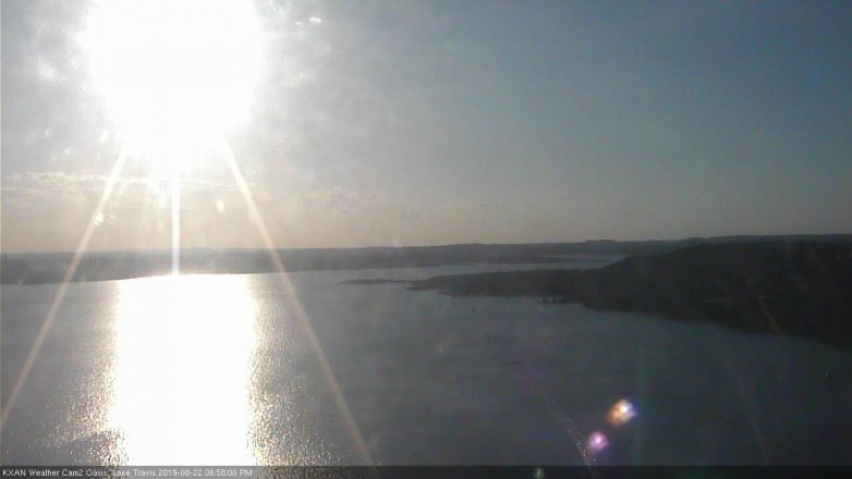 Lake Travis webcam, August 22, 2019 6:00 PM CT