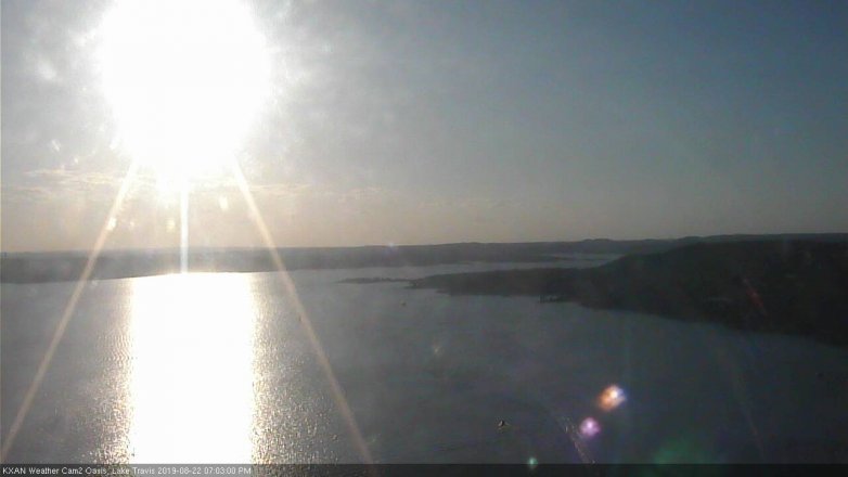 Lake Travis webcam, August 22, 2019 6:05 PM CT
