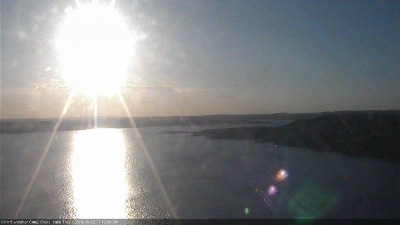 Lake Travis webcam, August 22, 2019 6:15 PM CT