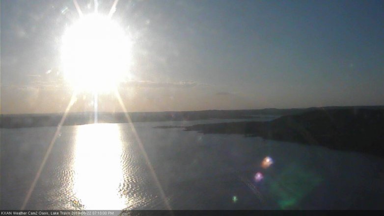 Lake Travis webcam, August 22, 2019 6:20 PM CT