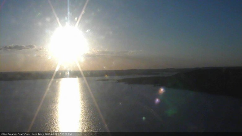 Lake Travis webcam, August 22, 2019 6:35 PM CT