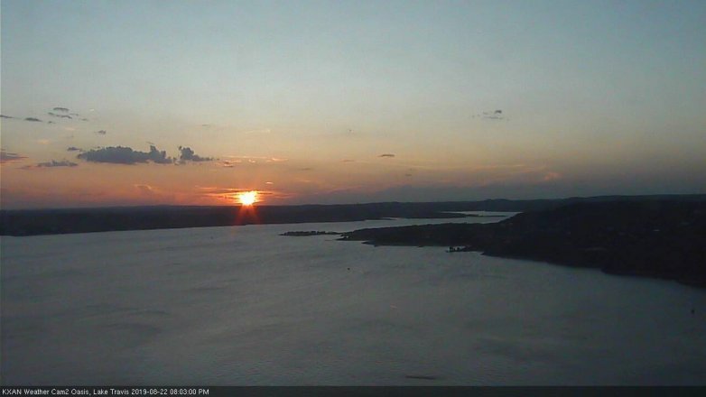 Lake Travis webcam, August 22, 2019 7:05 PM CT