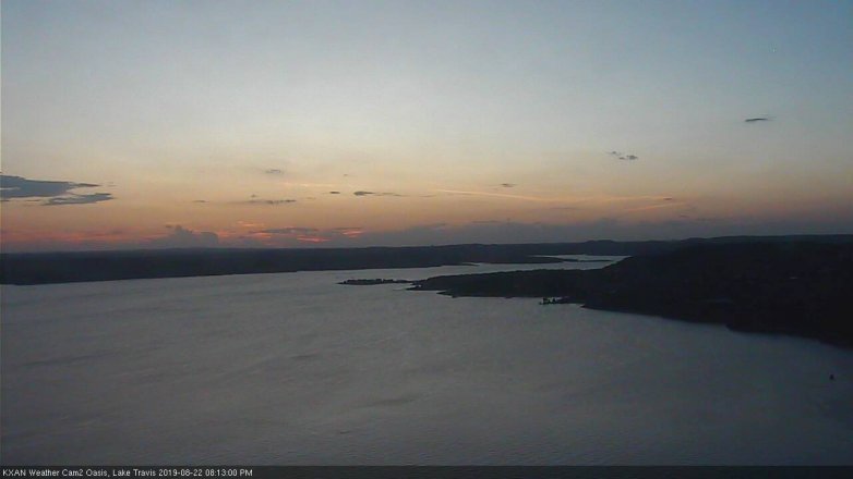 Lake Travis webcam, August 22, 2019 7:15 PM CT