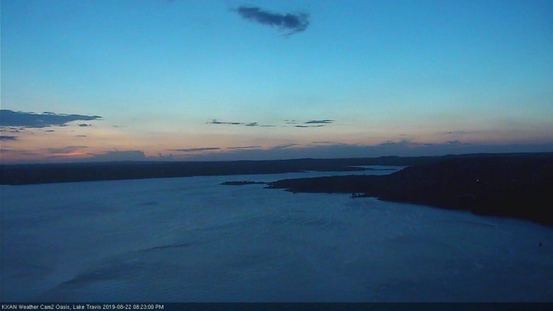 Lake Travis webcam, August 22, 2019 7:25 PM CT