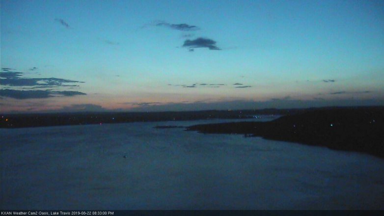 Lake Travis webcam, August 22, 2019 7:35 PM CT