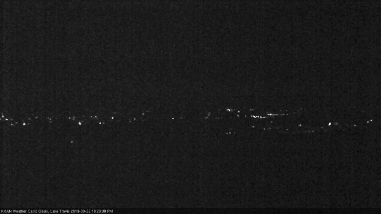 Lake Travis webcam, August 22, 2019 9:30 PM CT