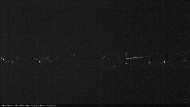 Lake Travis webcam, August 22, 2019 11:30 PM CT