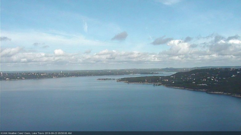 Lake Travis webcam, August 23, 2019 9:00 AM CT