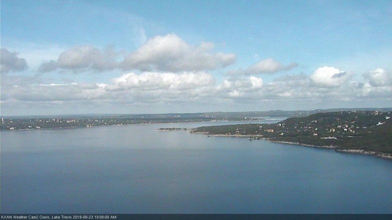 Lake Travis webcam, August 23, 2019 9:10 AM CT