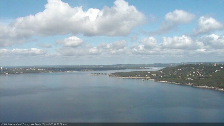 Lake Travis webcam, August 23, 2019 9:30 AM CT
