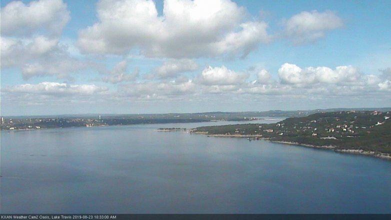 Lake Travis webcam, August 23, 2019 9:35 AM CT