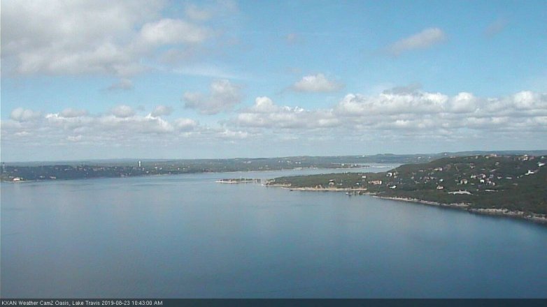 Lake Travis webcam, August 23, 2019 9:45 AM CT