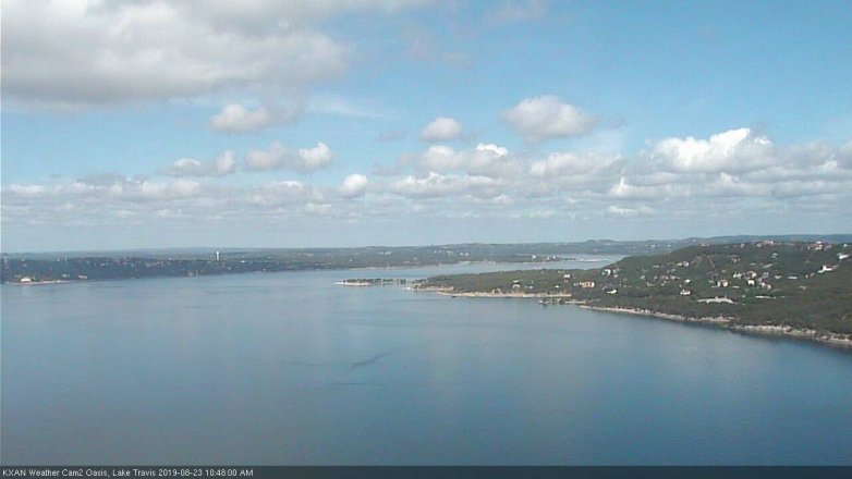 Lake Travis webcam, August 23, 2019 9:50 AM CT