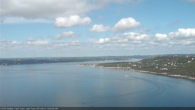 Lake Travis webcam, August 23, 2019 9:55 AM CT