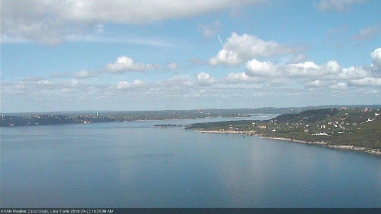 Lake Travis webcam, August 23, 2019 10:00 AM CT