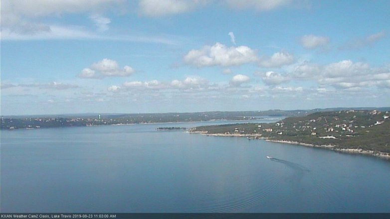 Lake Travis webcam, August 23, 2019 10:05 AM CT