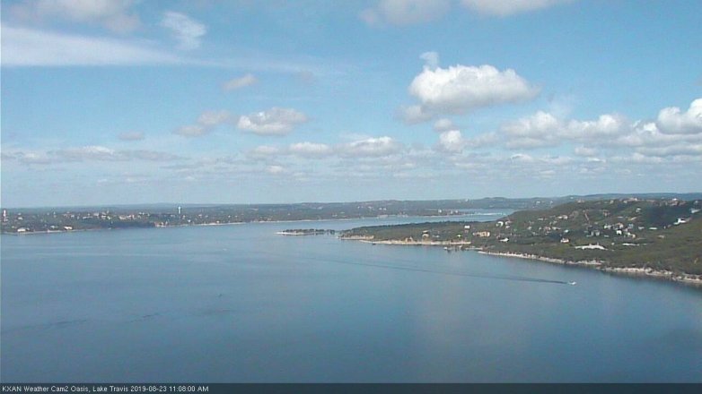 Lake Travis webcam, August 23, 2019 10:10 AM CT