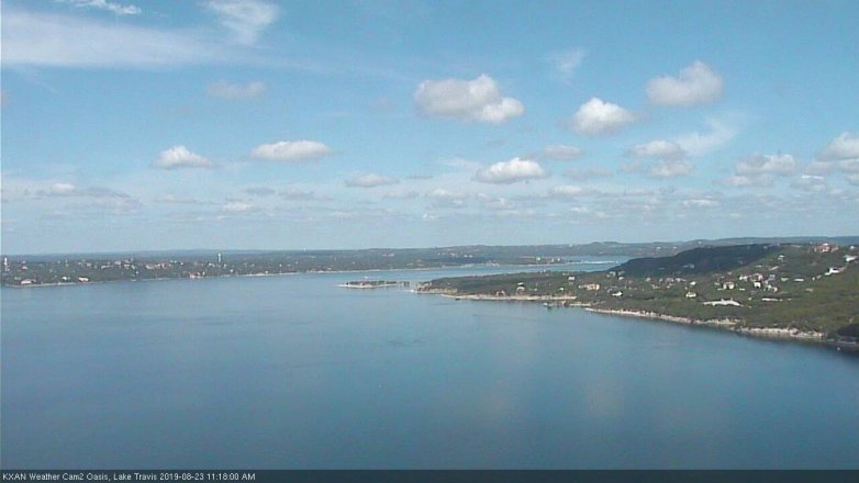 Lake Travis webcam, August 23, 2019 10:20 AM CT