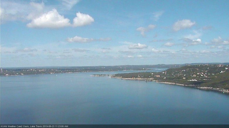 Lake Travis webcam, August 23, 2019 10:25 AM CT