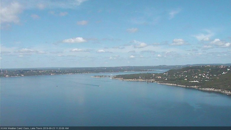 Lake Travis webcam, August 23, 2019 10:35 AM CT