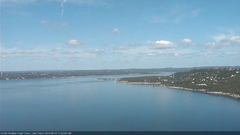 Lake Travis webcam, August 23, 2019 10:45 AM CT