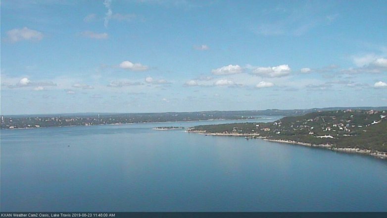 Lake Travis webcam, August 23, 2019 10:50 AM CT