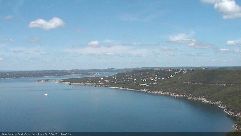 Lake Travis webcam, August 23, 2019 11:00 AM CT