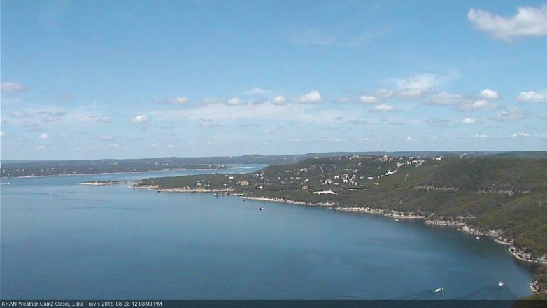Lake Travis webcam, August 23, 2019 11:05 AM CT