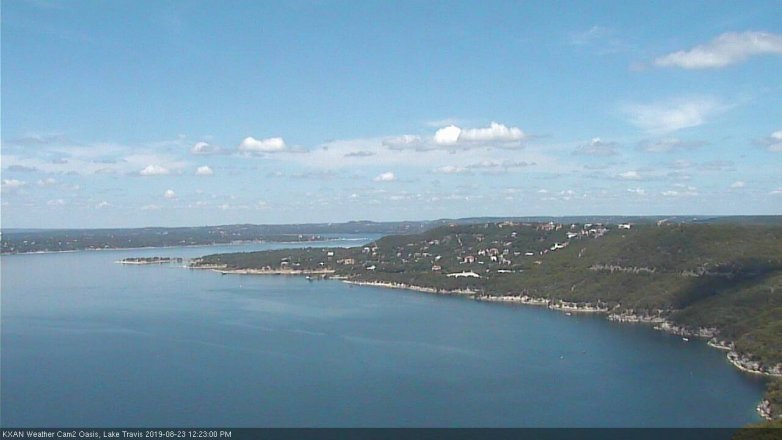 Lake Travis webcam, August 23, 2019 11:25 AM CT