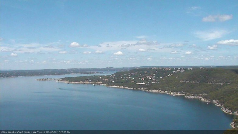 Lake Travis webcam, August 23, 2019 11:30 AM CT