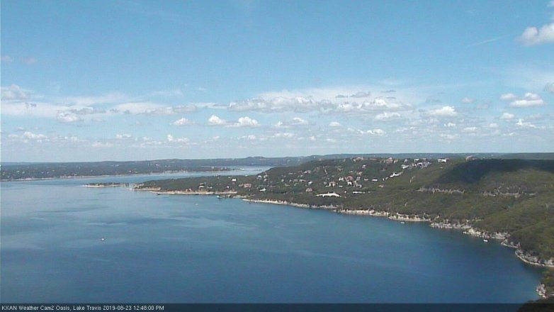 Lake Travis webcam, August 23, 2019 11:50 AM CT