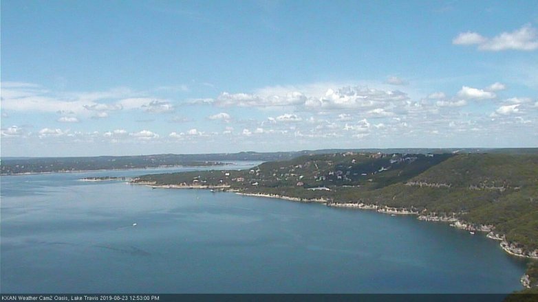 Lake Travis webcam, August 23, 2019 11:55 AM CT