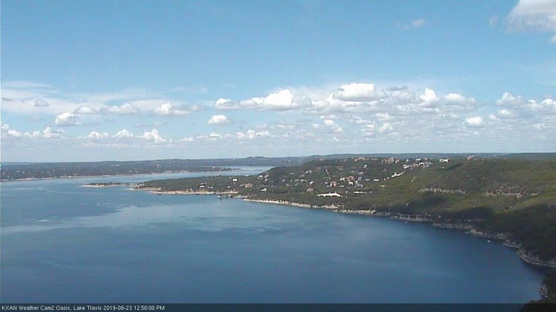 Lake Travis webcam, August 23, 2019 12:00 PM CT