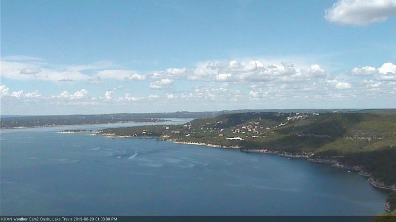 Lake Travis webcam, August 23, 2019 12:05 PM CT