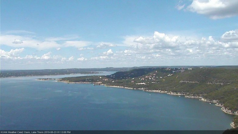 Lake Travis webcam, August 23, 2019 12:15 PM CT