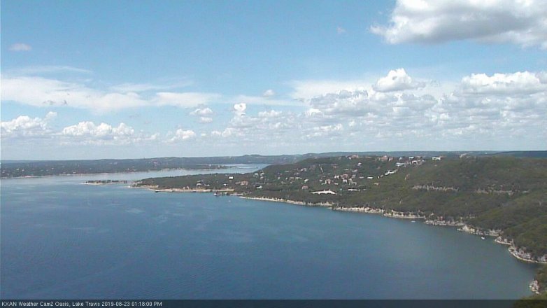 Lake Travis webcam, August 23, 2019 12:20 PM CT