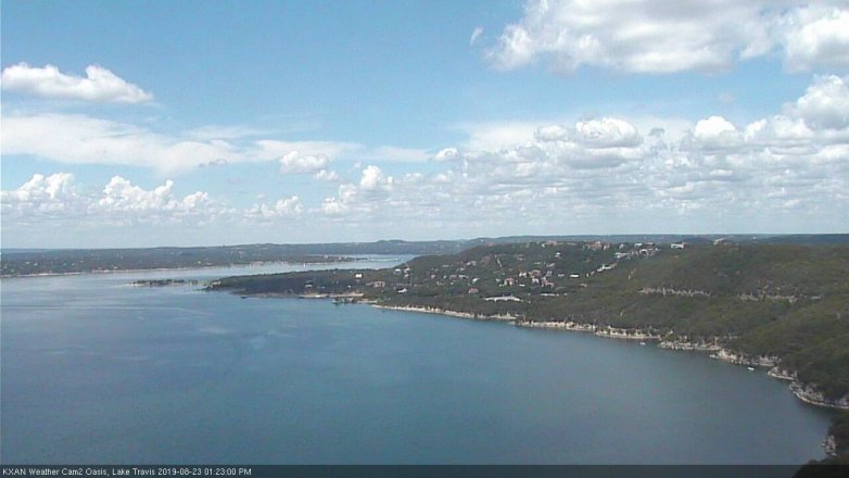 Lake Travis webcam, August 23, 2019 12:25 PM CT
