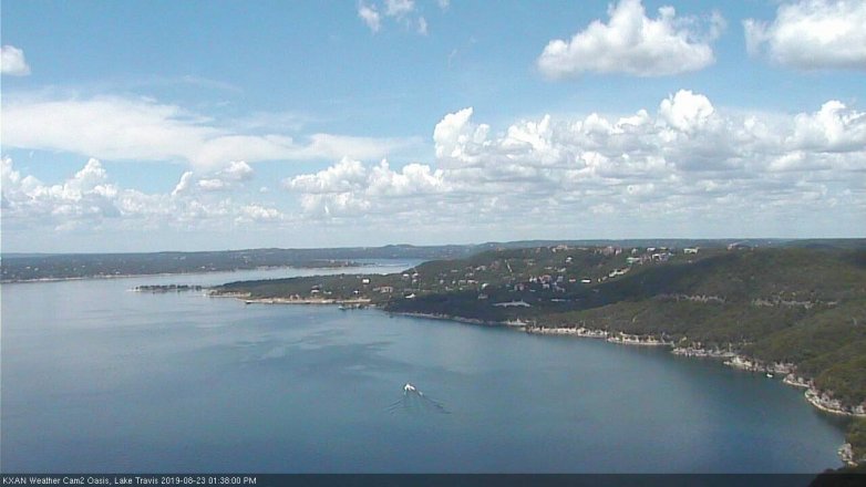 Lake Travis webcam, August 23, 2019 12:40 PM CT