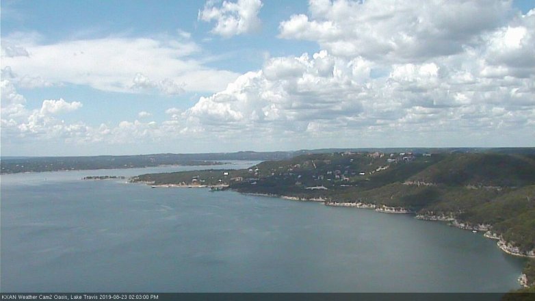 Lake Travis webcam, August 23, 2019 1:05 PM CT