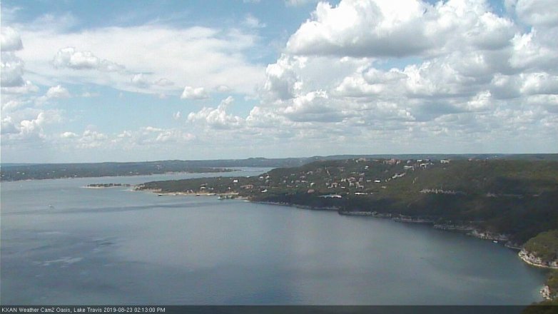 Lake Travis webcam, August 23, 2019 1:15 PM CT